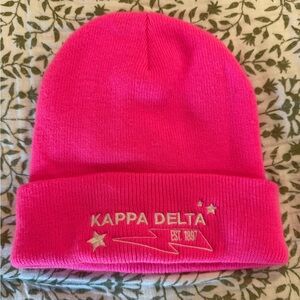 Pink Kappa Delta Beanie